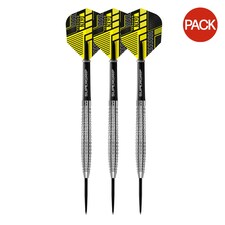 Harrows NX90 90% Tungstène Set De Fléchettes à Pointe En Acier 21g, 22g, 23g, 24g, 25g & 26g - Inclut Des Shafts Midi Supergrip Noirs & Des Ailes Micron NX90 (26g