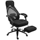 image 1 of Vinsetto Mesh Swivel Task Chair for Home Office Desk Recliner w/ Footrest Black