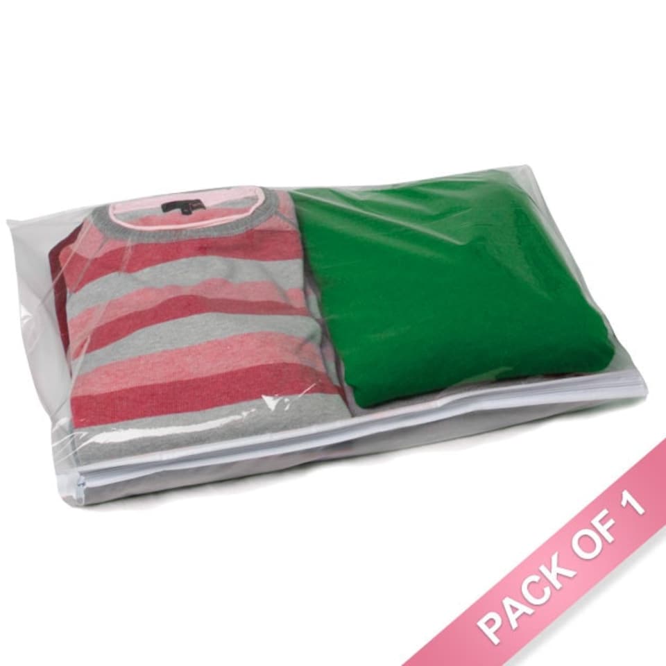 image 1 of Caraselle Peva Zip Up Sweater Bags Approx. 60 x 45cm ( 24" x 18" ) Clear