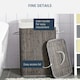 image 4 of HOMCOM Collapsible Clothes Hamper with Lid Handles Removable Lining, Grey