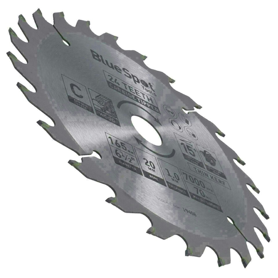 image 1 of Circular Saw Blade 165mm x 16 / 20mm 24 Teeth TCT Cutting Disc Wood 10pc