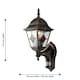 image 7 of Set of 2 Morecambe - Black with Brushed Gold Motion Sensor Outdoor Wall Lights Black | Clear