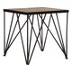 image 2 of Interiors by Premier Square Side Table, Wood Metal Side Table, Industrial Side Table, Wood Top Side Table, Black Iron Side Table