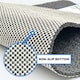 image 6 of Embossed Spaghetti Anti Slip Shower Mat - Double Heart - 60cm x 40cm | Grey | Grey | Rectangular 60x40cm