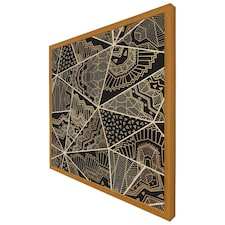 Geometric triangles with patterns (Picutre Frame) Brown | Oak | XS