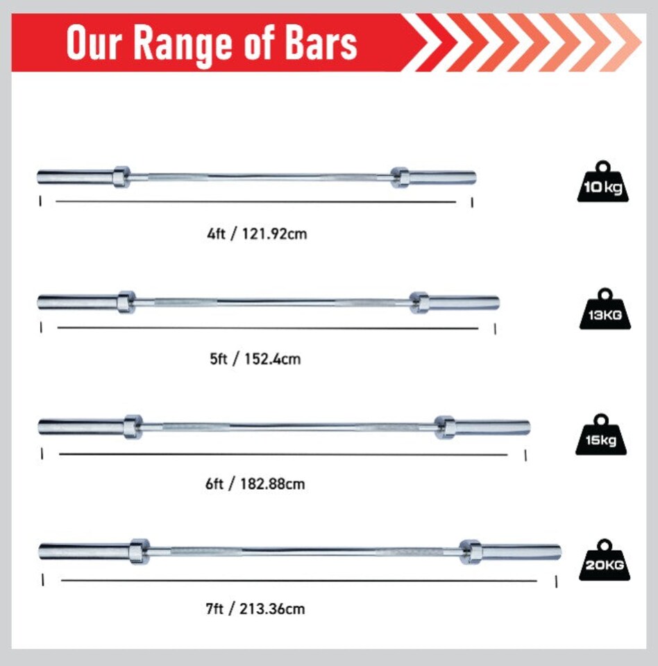 image 1 of Body Revolution Olympic Barbell Bar 4ft