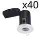 image 2 of Set of 40 - White IP65 Bathroom Recessed Fire Rated Downlights