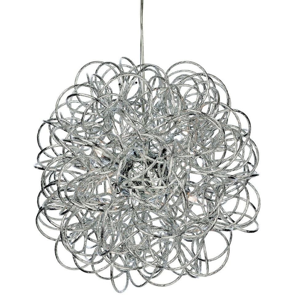 Stella 6 Light Ribbon Ceiling Pendant Chrome, G9
