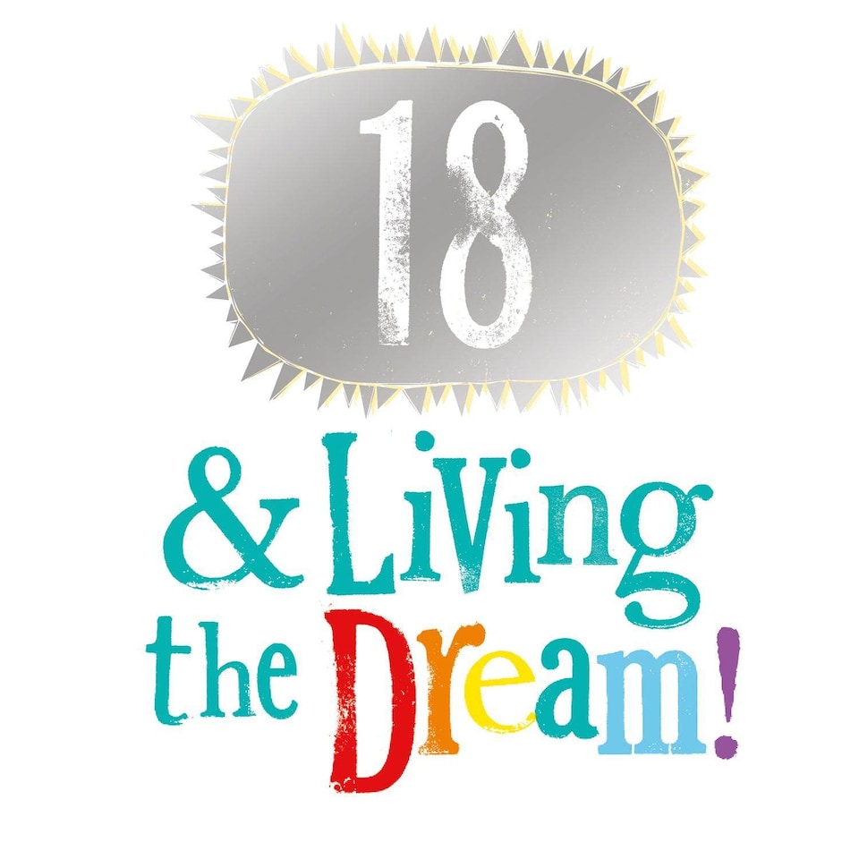 image 1 of Brightside Age 18 Birthday Card