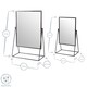 image 6 of Harbour Housewares 2pc Dressing Table Mirror Set - 2 Sizes - Black - Makeup Mirror Bathroom Mirror Vanity Mirror Tabletop Mirror | Black | Black | L - 50 x 32 x 16.5 CM | S - 39 x 22 x 15 CM | 2