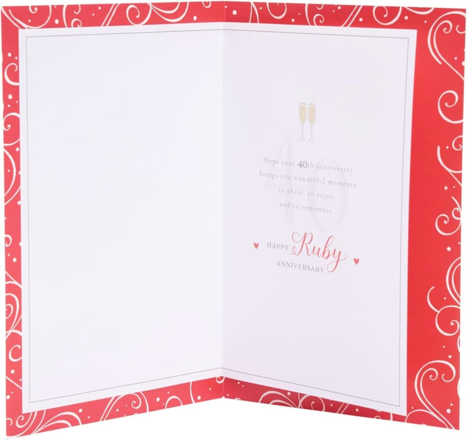 image 1 of Ruby Design 40th Wedding Anniversary Card for A Special Couple