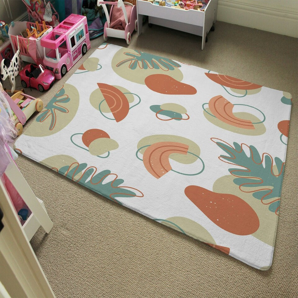 image 1 of line art and botanical elements (Rug) Multi | XL