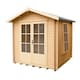 image 1 of Barnsdale Log Cabin Home Office Garden Room Approx 7 x 7 Feet Brown