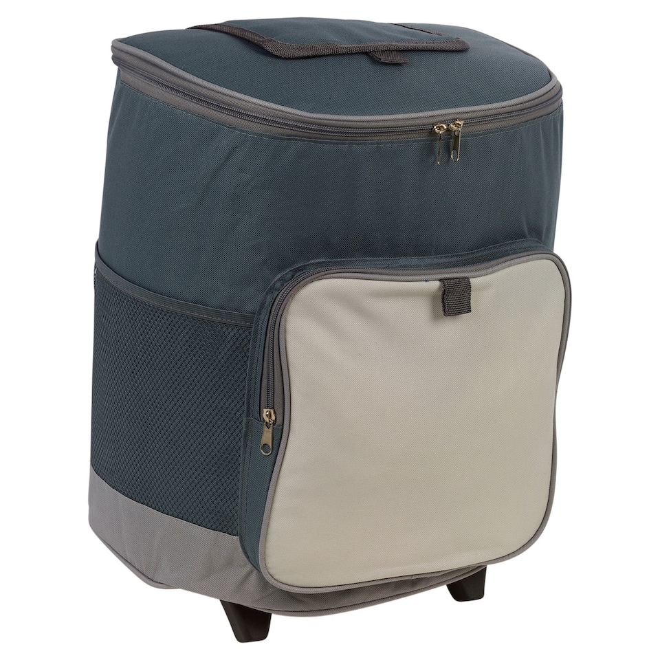 image 1 of 28L Insulated Large Cooler Bag Trolley Cart | Grey | 1
