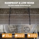 image 4 of Outsunny Door Canopy Outdoor Awning Rain Shelter for Window Porch, Brown | Brown