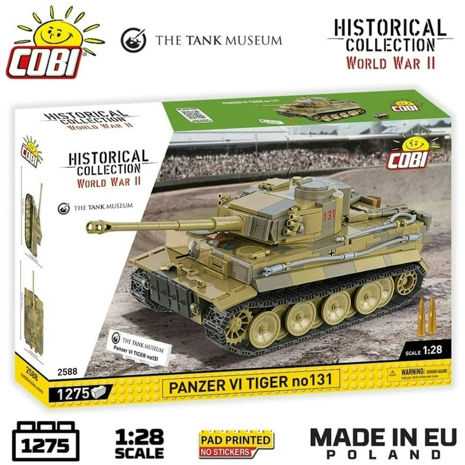image 1 of Panzer VI Tiger I 131 The Tank Museum brick tank model - COBI 2588 - 1275 bricks