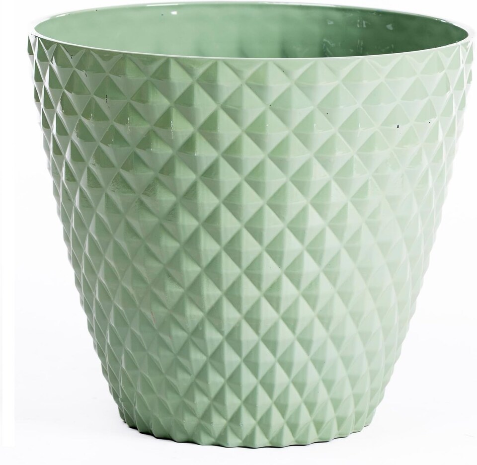 image 1 of Diamond Planter Sage Green (D39.5 x H35cm) x 2 | Green | 2