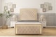 image 1 of Sloomy Sofia Gold Sand Naples Bed Frame With 50" Upholstered Headboard 5' King