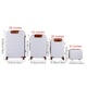 image 7 of Living and Home 4 Wheels Lockable Travel Suitcase Set of 4 - 28+24+20+14 Inch with White Brown | White | 4