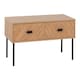 image 1 of Leon 2 Drawer Coffee Table - L49.5 x W100 x H46 cm - Medium Oak Effect | Brown