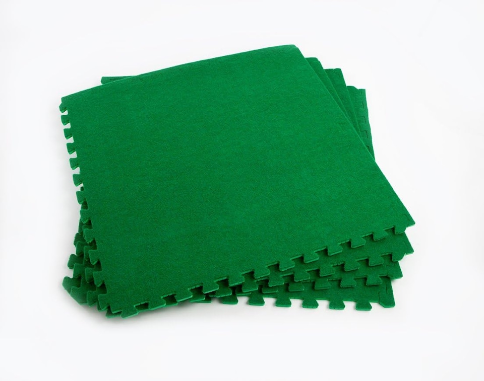 image 1 of Actiasmat - Interlocking Artificial Grass Tile with EVA Base, 1m x 1m x 18mm (1, Green, Surface Area (sqm): 1 Sqm)