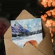 image 3 of Red Fox in Snowy Mountain Winter Landscape Birthday Greeting Card