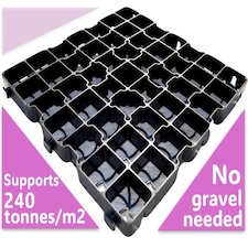 Ecobase Fastfit Shed Base Kit 6x4ft Garden Buildings - supports 240 tonnes/m2 - includes heavy duty membrane and delivery | Black | 6x4ft