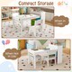 image 9 of COSTWAY Kids Art Table and Chairs Set with 2 Chairs White