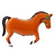 image 1 of Brown Horse Metallic Giant Helium Foil Balloon 89cm / 35 in Brown