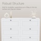 image 7 of Vida Designs Altino White 6 Drawer Chest Storage Cabinet - H: 76.5cm x W: 100cm x D: 36cm