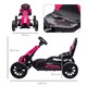 image 5 of HOMCOM Children Pedal Go Kart, Kids Ride On Racer with Adjustable Seat, Swing Axle, Shock Absorption EVA Tyres, Handbrake, for Ages 3-8 Years, Pink