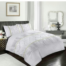 Eleanor Duvet Cover Set - Double - White