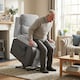 image 2 of HOMCOM Power Lift Riser Recliner Chair with High Back, Remote, Light Grey