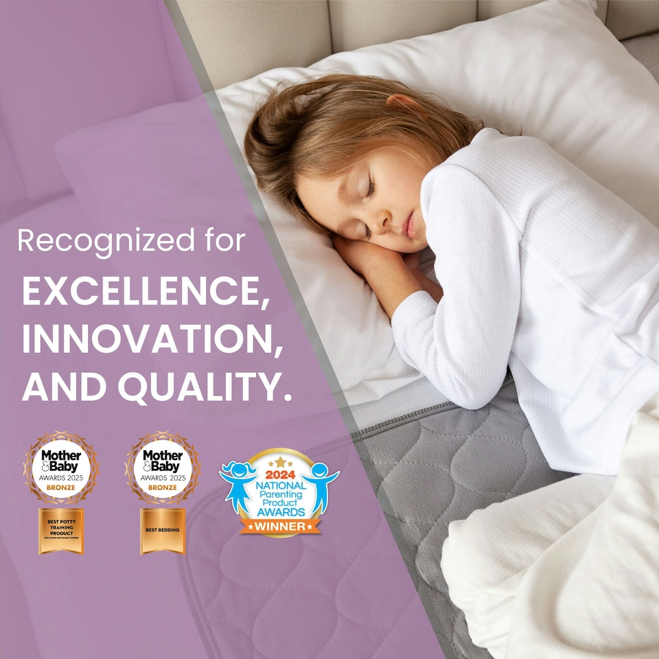 image 1 of Potty Training Bed Pads for Waterproof Protection - Bed Protector For Bed Wetting Toddlers & Children, Absolute Lifesaver for Your Mattress, 70x85 cm Grey | 2 pack | Small Single