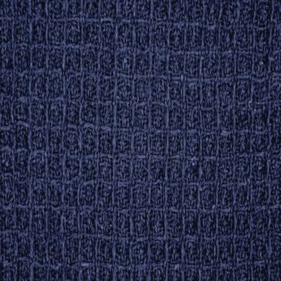 image 1 of Waffle Collection Recycled Cotton Throw in Navy (50" x 60")