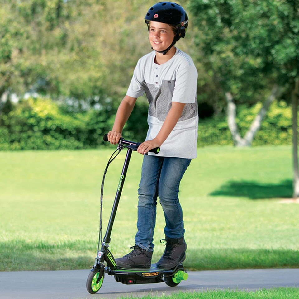 image 1 of Razor PowerCore E90 Electric Scooter for Kids - Blue