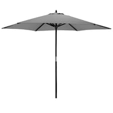 Harbour Housewares Wooden Garden Parasol - 2.7m - Grey Grey