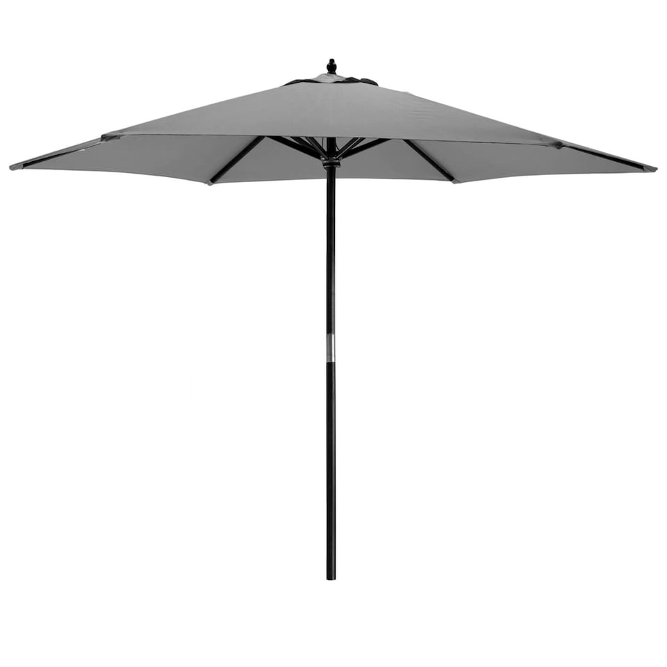 image 1 of Harbour Housewares Wooden Garden Parasol - 2.7m - Grey Grey