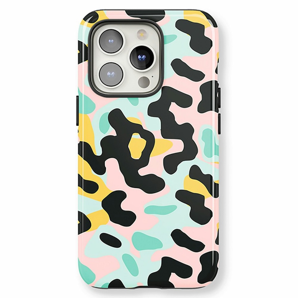 image 1 of 80s Camo Cool Phone Case | Multi | iPhone 12
Tough | iPhone 12
Tough