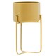 image 2 of Avento Large Gold Finish Floor Planter Gold