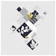image 1 of Geometric squares & leaves (Picture Frame) White | XL