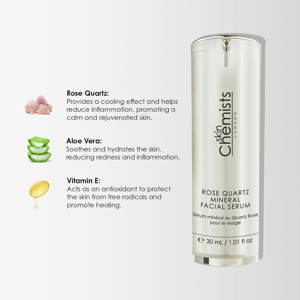image 1 of skinChemists Rose Quartz Mineral Facial Serum 30ml