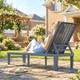image 8 of Outsunny Plastic Sun Lounger, 4-Position Garden Lounger Sun bed, Dark Grey | Grey | Dark Grey | L