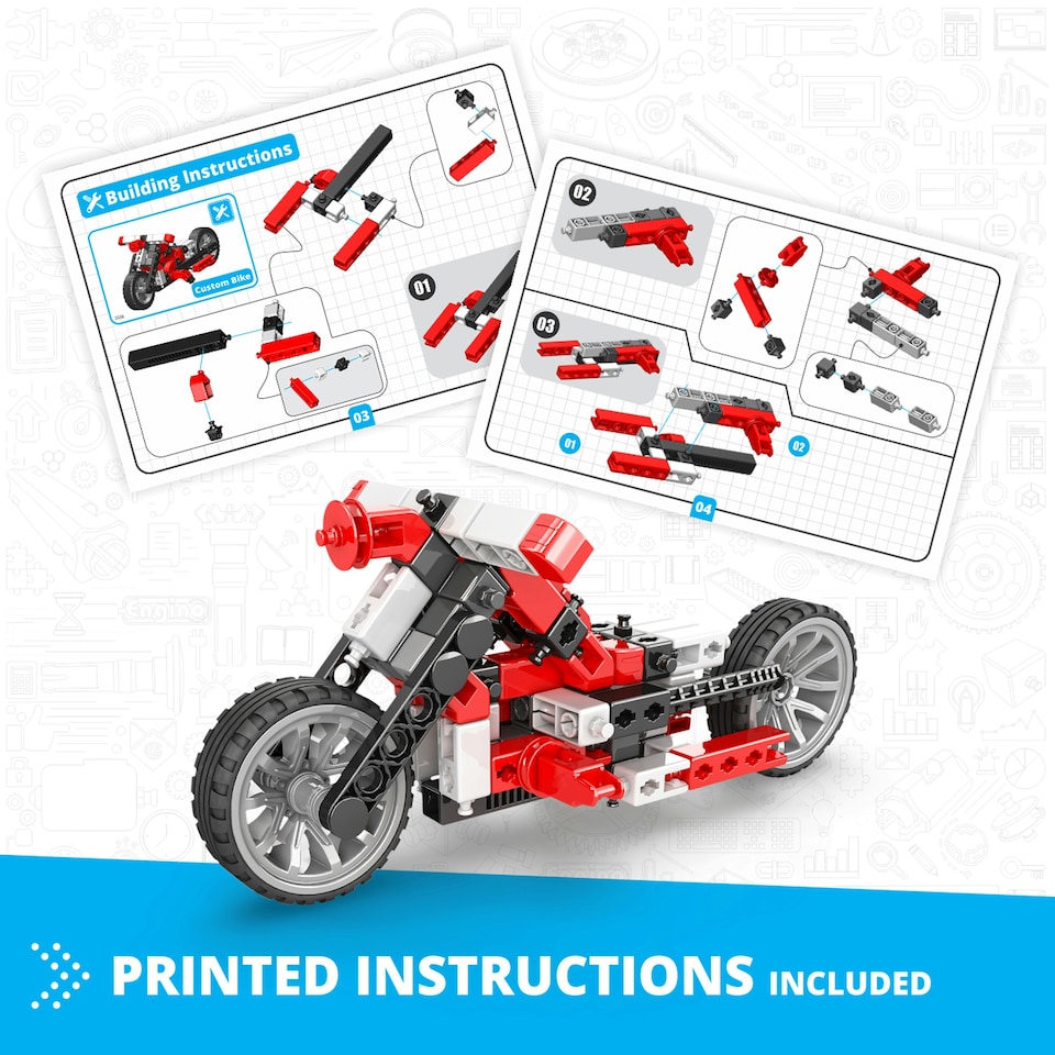 image 1 of Engino INVENTOR MECHANICS Custom bike with 5 bonus models