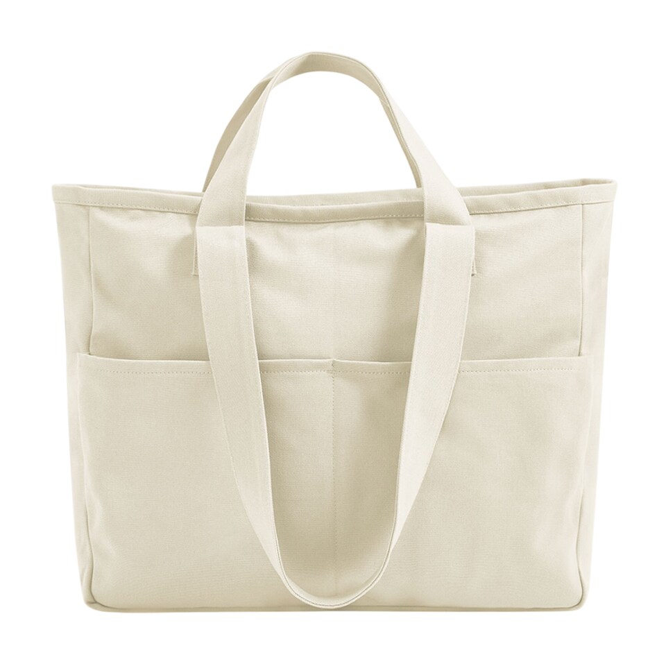 image 1 of Westford Mill Cargo Pocket Tote Bag | Multi | Natural | One Size | 1
