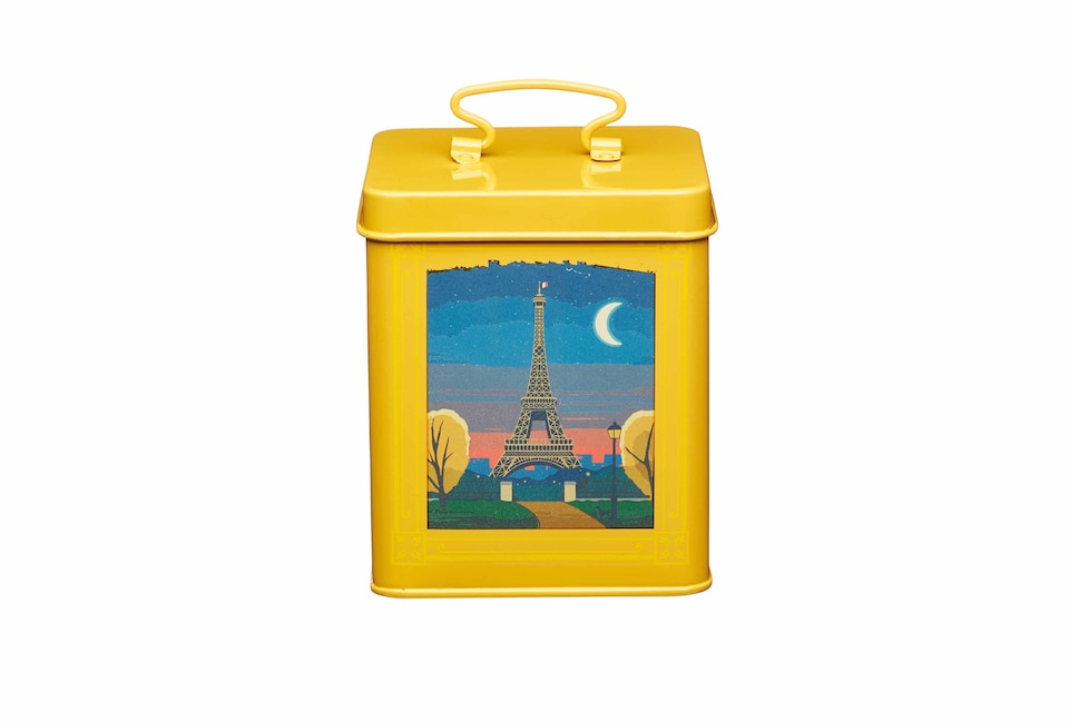 KitchenCraft Storage Tin Yellow Carbon Steel 1L