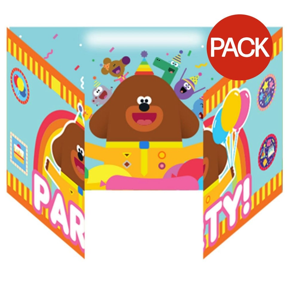 Hey Duggee Card Folding Invitations (Pack Of 8) - Multicoloured - One Size Blue | One Size