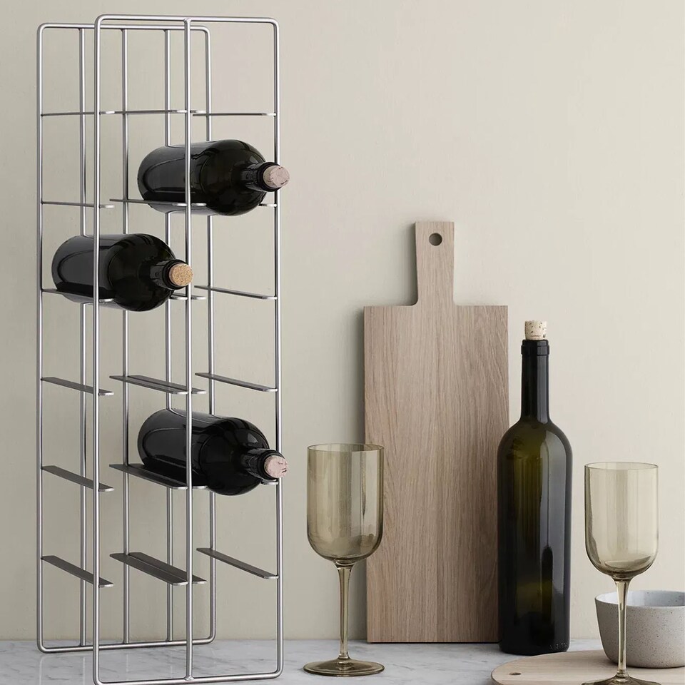 image 1 of Blomus Pilare 12 Bottle Wine Rack - Black