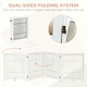 image 3 of PawHut Freestanding Pet Gate Safety Barrier 4 Pannel with Support Feet White