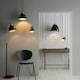 image 4 of Franklin Single Pendant Ceiling Lamp, Aged Pewter Plate, Matt Black Paint